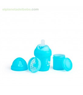 BIBERÓN HEROBILITY 140 ML. AZUL
