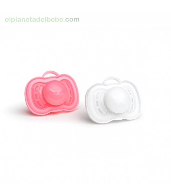 CHUPETE HEROBILITY 2 UNID +0 meses ROSA-BLANCO 