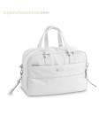 BOLSO ECOPIEL + CAMBIADOR 291 ROMBOS BLANCO PIRULOS