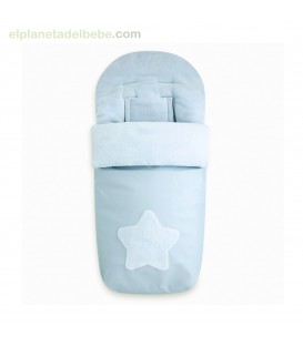 SACO INVIERNO+ MANOPLAS POLIPIEL BB LOVE AZUL TUC TUC