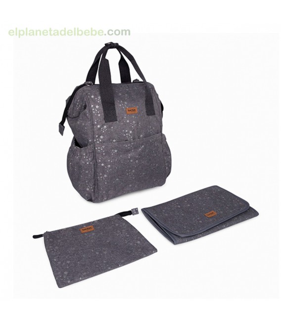 MOCHILA MATERNAL + CAMB WEEKEND CONSTELLATION GRIS TUC TUC