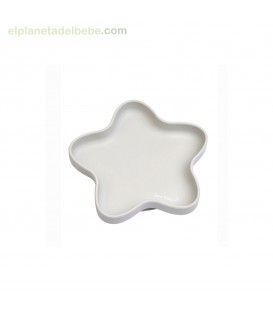 PLATO DE SILICONA STAR GRIS SARO