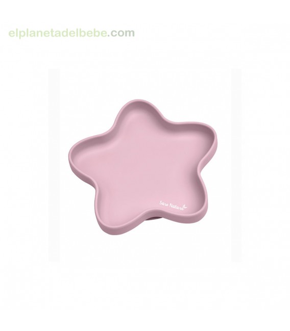 PLATO DE SILICONA STAR ROSA SARO