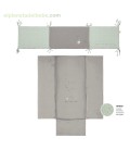 COLCHA REVERSIBLE Y PROTECTOR 60X120 PLANET VERDE MENTA