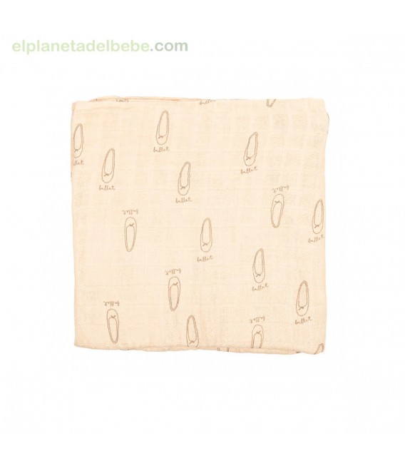 MUSELINA BAMBU BALLET ROSA PIRULOS