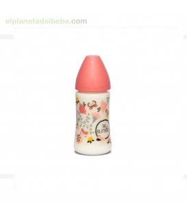 BIBERON MARIPOSAS ROSA SILICONA 270 ML SUAVINEX