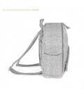 MOCHILA FLOWER MELLOW GRIS PASITO A PASITO