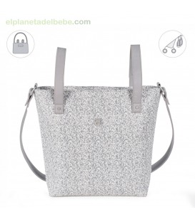 BOLSA PANERA FLOWER MELLOW GRIS PASITO A PASITO