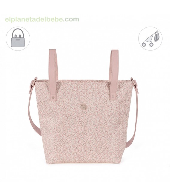 BOLSA PANERA FLOWER MELLOW ROSA PASITO A PASITO