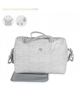 BOLSA CANASTILLA FLOWER MELLOW GRIS PASITO A PASITO