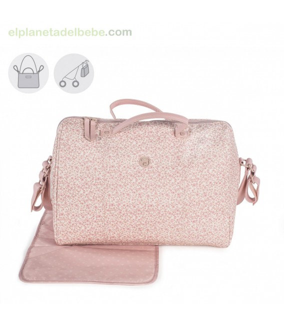 BOLSA CANASTILLA FLOWER MELLOW ROSA PASITO A PASITO