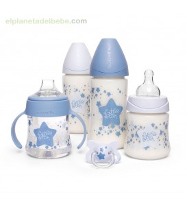 PACK BIBERONES LITTLE STAR AZUL SUAVINEX