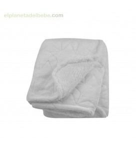 MANTA BORDADA STARS GRIS 80X110 PIRULOS