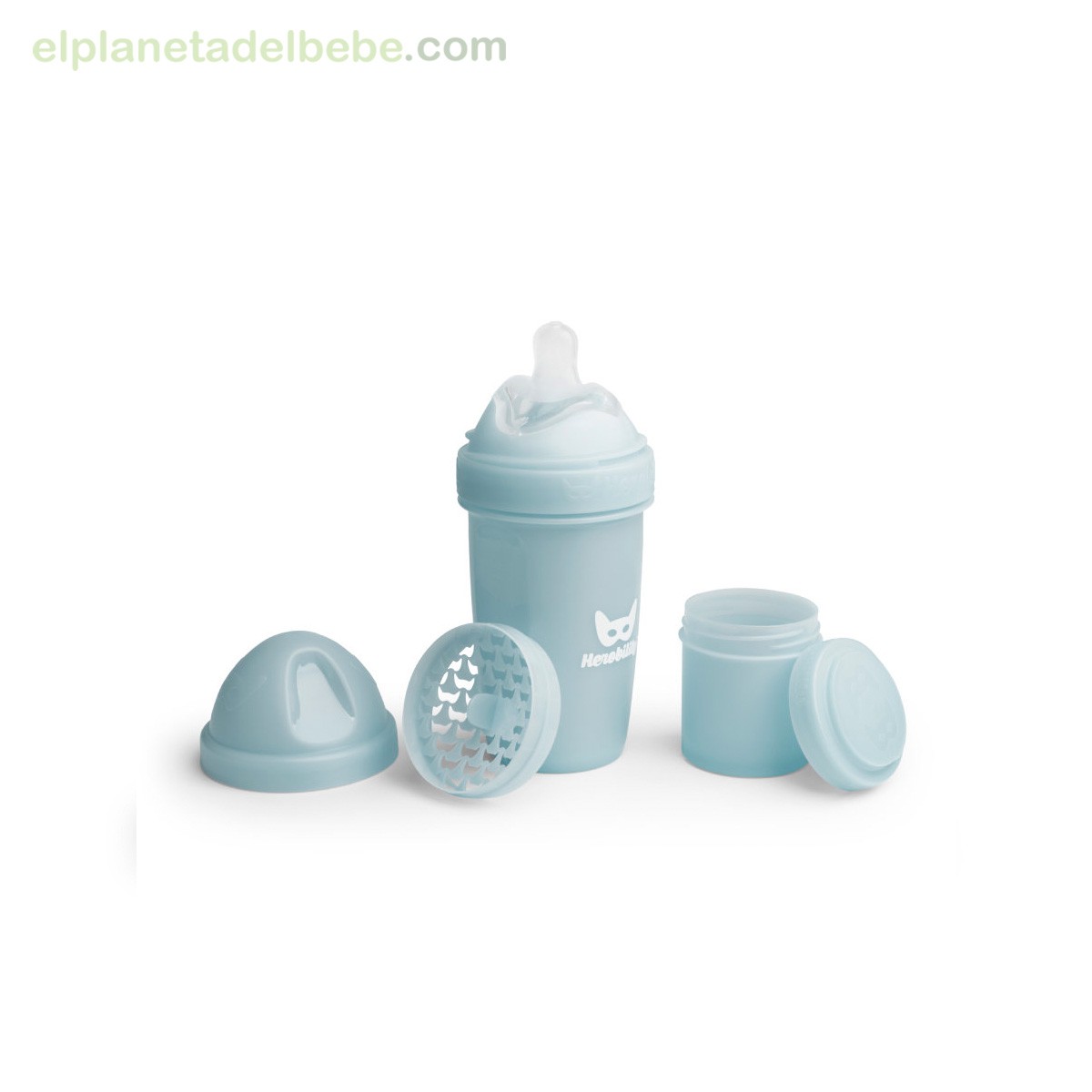 Cepillo limpia biberones de silicona de Saro Color Azul - Tu tienda de bebés