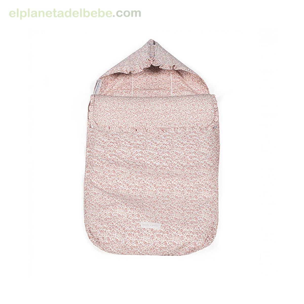 BOLSA COCHECITO FLOWER MELLOW ROSA - Pasito a Pasito