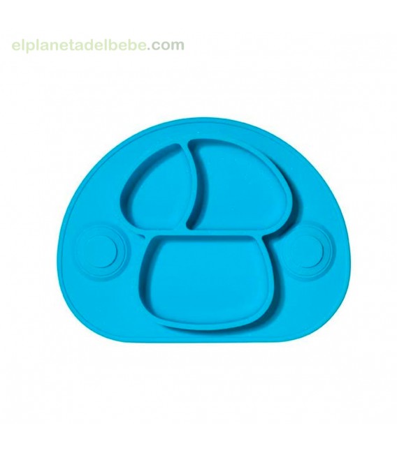 PLATO SILICONA BLW AZUL MOLTO