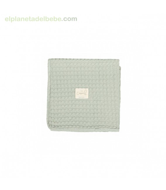 MANTA CROCHET 100%ALG 110X145 ALMENDRA PIRULOS