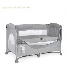 CUNA DE VIAJE OXFORD COLECHO GRIS CONEJITO 401 MS