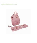 MOCHILA MATERNAL + CAMBIADOR + NECESER LITTLE FOREST ROSA TUC TUC