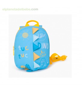 MOCHILA GUARDERIA NEOPRENO HELLO DINOS AZUL TUC TUC