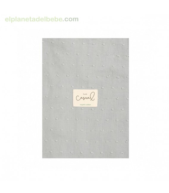 MUSELINA PLUMETI 120X120 GRIS PIRULOS