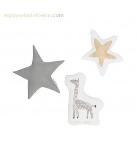 COJINES RITA GRIS (PACK 3) PRAIA