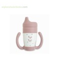 TAZA EVOLUTIVA CON ASAS Y TETINA SILICONA LITTLE FOREST ROSA TUC TUC