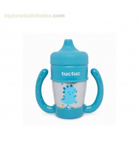 TAZA EVOLUTIVA CON ASAS Y TETINA SILICONA HELLO DINOS TUC TUC