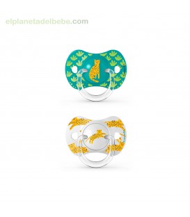 CHUPETE S 0/6 2UDS JUNGLE VERDE SUAVINEX