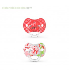 CHUPETE 6/18M 2UDS JUNGLE ROSA SUAVINEX