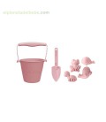 SET SCRUNCH CUBO PALA Y MOLDES PINK