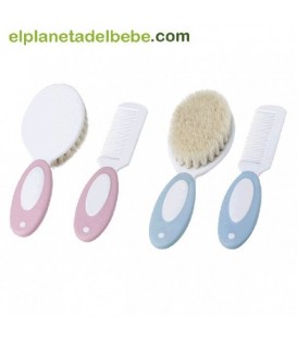 CEPILLO Y PEINE SOFT CERDAS NATURALES SARO