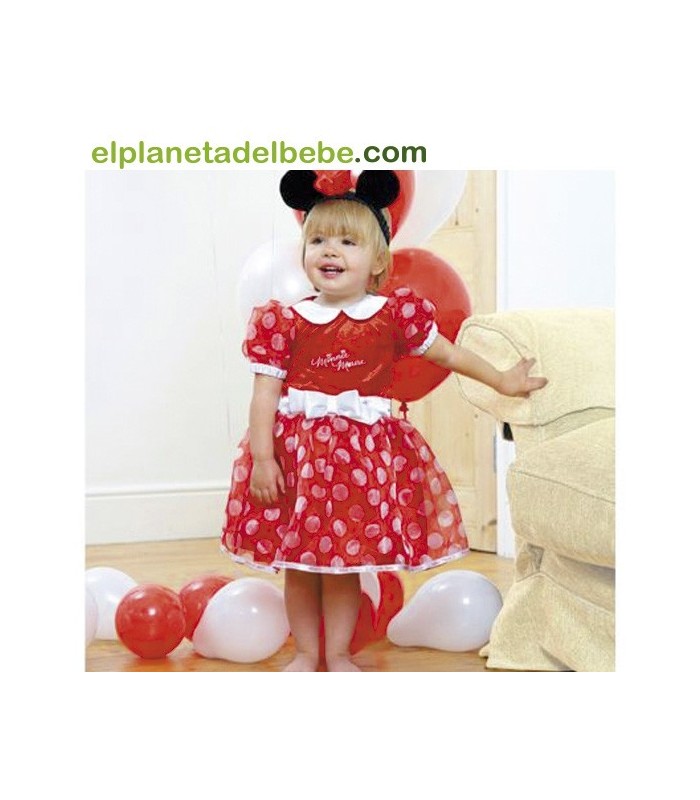 Disfraz Minnie Rojo Bebe Talla De 6-12 Meses