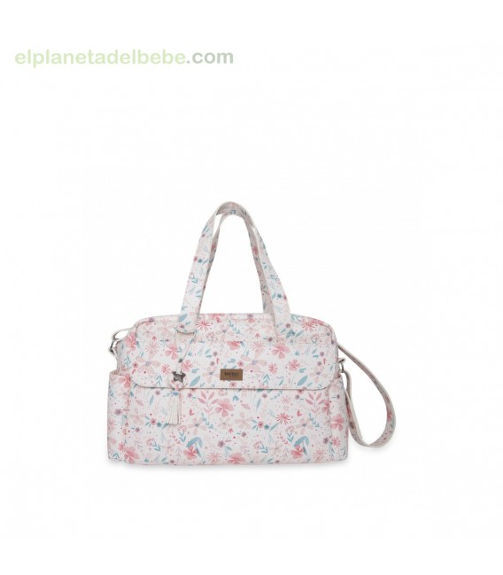 BOLSO MATERNIDAD + CAMBIADOR + PORTACHUPETE SWEET LILY ROSA TUC TUC