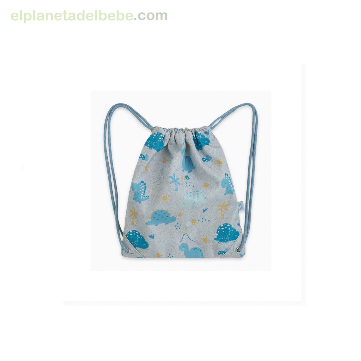 SET MERIENDA BOLSA SERVILLETA LUNCH HELLO DINOS GRIS TUC TUC