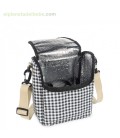 BOLSA TERMICA I LOVE VICHY NEGRO WALKING MUM