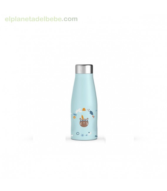 BOTELLA ACERO INOX 350ML FOREST AZUL SUAVINEX