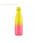 BOTELLA CHILLYS GRADIENT NEON AMARILLO&ROSA 500ML