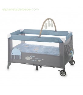 CUNA DE VIAJE TWO LEVEL + TOYS U53 LAZULI BLUE JANE