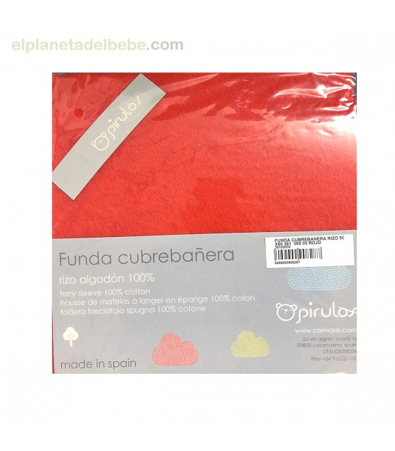 FUNDA CUBREBAÑERA RIZO 50X80 ROJO PIRULOS