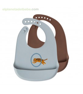 BABERO SILICONA (PACK 2) OYOY MINI TIGRE