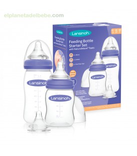 KIT DE INICIACION BIBERON CON TETINAS NATURALWAVE LANSINOH