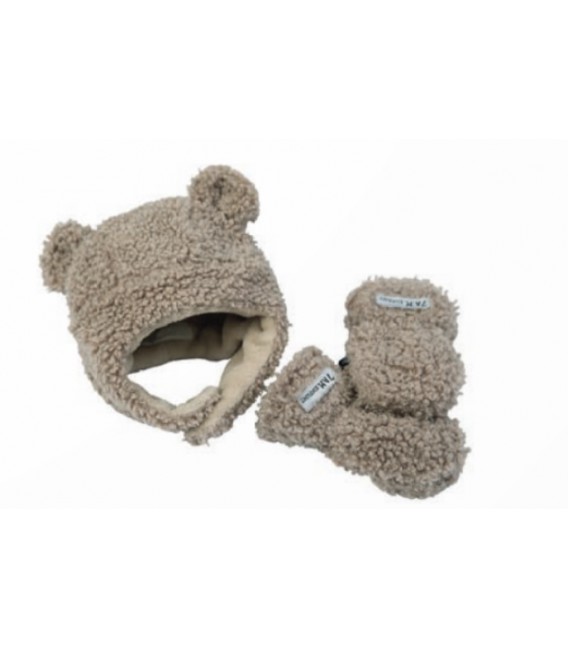 SET GORRO Y MANOPLAS TEDDY 0-6 M 7AM