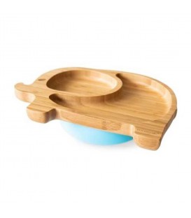 PLATO BAMBOO ELEFANTE AZUL ECO RASCALS