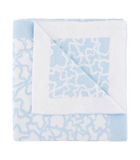 MANTA KAOS JACQUARD CELESTE AZUL TOUS