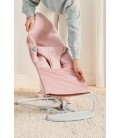 HAMACA BLISS CHASIS GRIS CLARO TEJIDO 3D JERSEY ROSA CLARO BABYBJORN