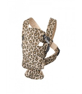 MOCHILA PORTABEBÉ MINI LEOPARDO BEIGE TEJIDO ALGODÓN  BABY BJORN