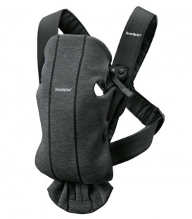 MOCHILA PORTABEBÉ MINI GRIS OSCURO TEJIDO 3D JERSEY BABY BJORN