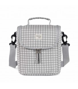 BOLSA TERMICA I LOVE VICHY GRIS WM