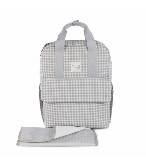 MOCHILA I LOVE VICHY GRIS WM